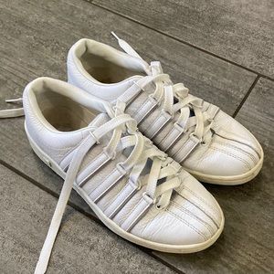 K Swiss White low vans Ladies size 8